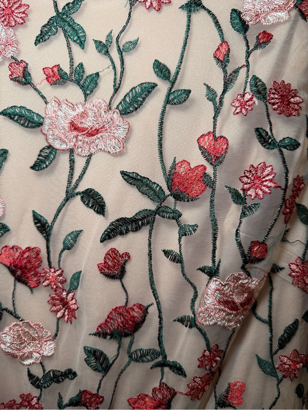 Baltic Born Blush Pink Tulle Dress with Floral Embroidery - Picture 3 of 4
